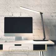 Solight LED stolná lampička stmievateľná, 12W, voľba teploty svetla, USB, čierny lesk náhled