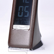 Solight LED stolná lampička s displejom, 6W, 4100K, koža, hnedá náhled