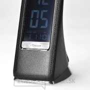 Solight LED stolná lampička s displejom, 6W, 4100K, koža, čierna náhled