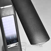 Solight LED stolná lampička s displejom, 6W, 4100K, koža, čierna náhled