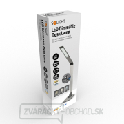 Solight LED stolná lampička stmievateľná, 11W, zmena chromatičnosti, brúsený hliník, strieborná náhled
