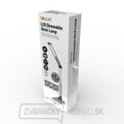 Solight LED stolná lampička stmievateľná, 11W, zmena chromatičnosti, brúsený hliník, strieborná náhled