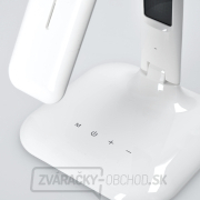 Solight LED stmievateľná stolná lampička s displejom, 6W, voľba teploty svetla, biely lesk náhled
