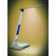 Solight LED stmievateľná stolná lampička s displejom, 6W, voľba teploty svetla, biely lesk náhled