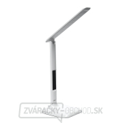 Solight LED stmievateľná stolná lampička s displejom, 6W, voľba teploty svetla, biely lesk náhled