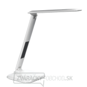 Solight LED stmievateľná stolná lampička s displejom, 6W, voľba teploty svetla, biely lesk náhled