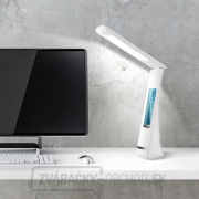 Solight LED stolná lampička nabíjacia, 5W, display, zmena chromatičnosti, USB, biela náhled