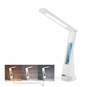Solight LED stolná lampička nabíjacia, 5W, display, zmena chromatičnosti, USB, biela gallery main image