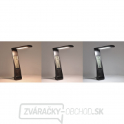Solight LED stolná lampička nabíjacia, 5W, display, zmena chromatičnosti, USB, čierna Náhľad