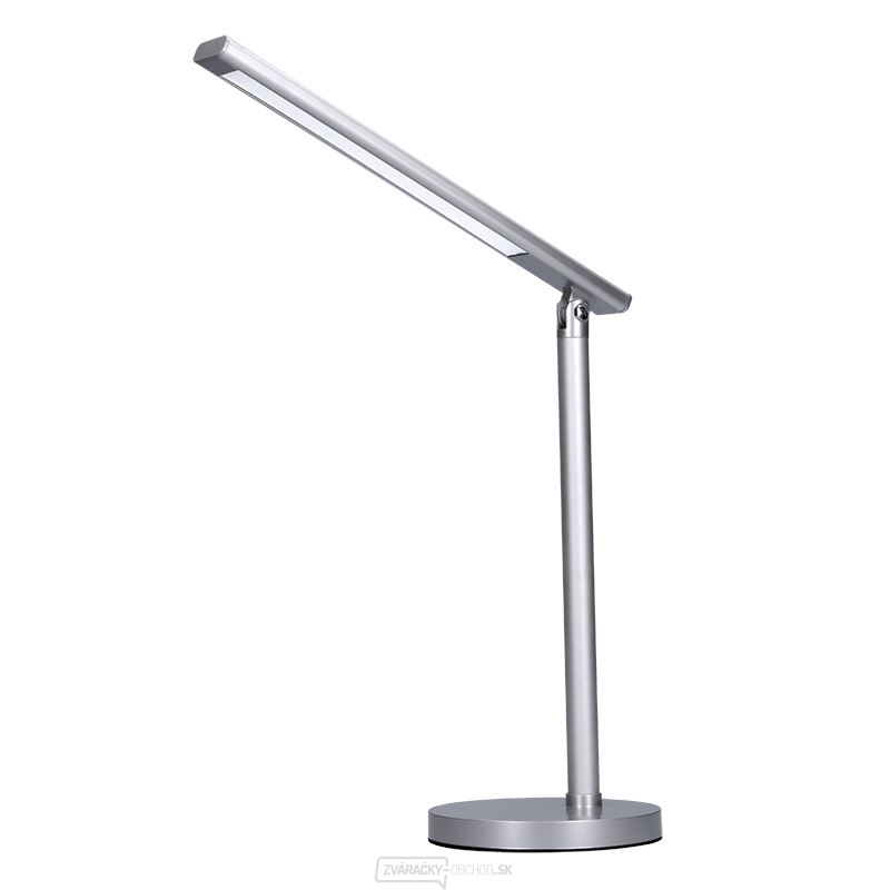 Solight LED stolná lampička, 7W, stmievateľná, zmena chromatičnosti, strieborná farba