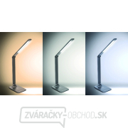 Solight LED stmievateľná lampička s bezdrôtovým nabíjaním, 10W, zmena chromatičnosti, šedá náhled