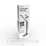 Solight LED stmievateľná lampička s bezdrôtovým nabíjaním, 10W, zmena chromatičnosti, šedá náhled