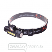 Solight LED čelové nabíjacie svietidlo, 3W + COB, 150 + 120lm, Li-ion, USB gallery main image