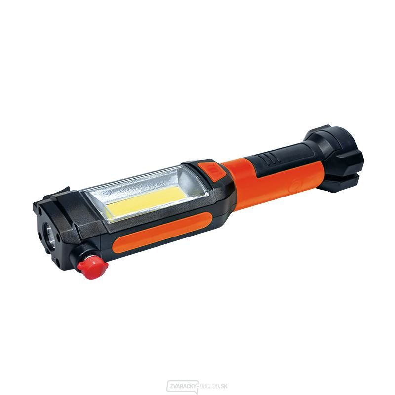 Solight multifunkčné LED svetlo, 3W COB + 1W LED, klip, magnet, flexibilné, 3x AAA