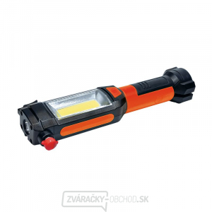 Solight multifunkčné LED svetlo, 3W COB + 1W LED, klip, magnet, flexibilné, 3x AAA gallery main image