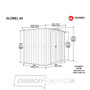 Domček GLOBEL 65 STRIEBORNÝ so strešným oknom Náhľad