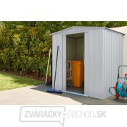 domček GLOBEL 1012 STRIEBORNÝ so strešným oknom Náhľad