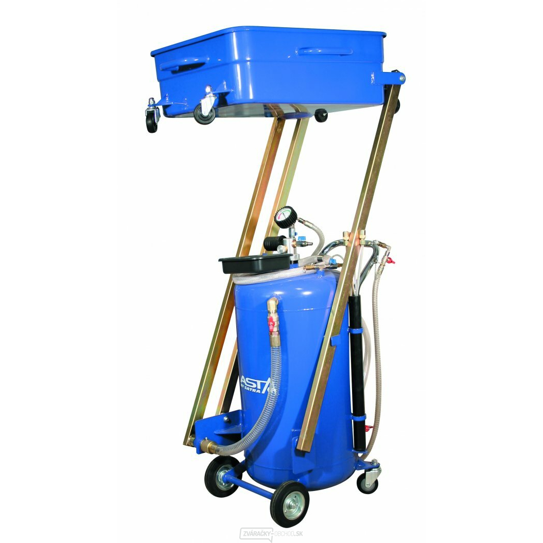 Olejová nádržka pneumatická, pojazdná, objem 90 l, so záchytnou vaňou - ASTA