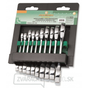 Súprava krátkych, očkoplochých kľúčov s račňou v poradovníku, 10 ks, 8-19 mm - JONNESWAY W51110S gallery main image