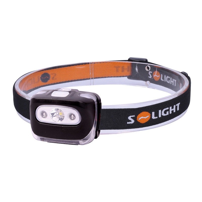 Solight čelové LED svietidlo, 3W + červené svetlo, 3x AAA