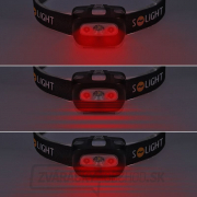 Solight čelové LED svietidlo, 3W + červené svetlo, 3x AAA Náhľad