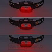 Solight čelové LED svietidlo, 3W + červené svetlo, 3x AAA náhled