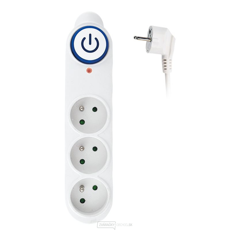 Solight prepäťová ochrana, 3 zásuvky, 1,5m, biela