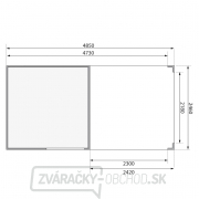 Drevený domček KARIBU QUBIC 1 + prístavok 226 cm (79847) natur Náhľad