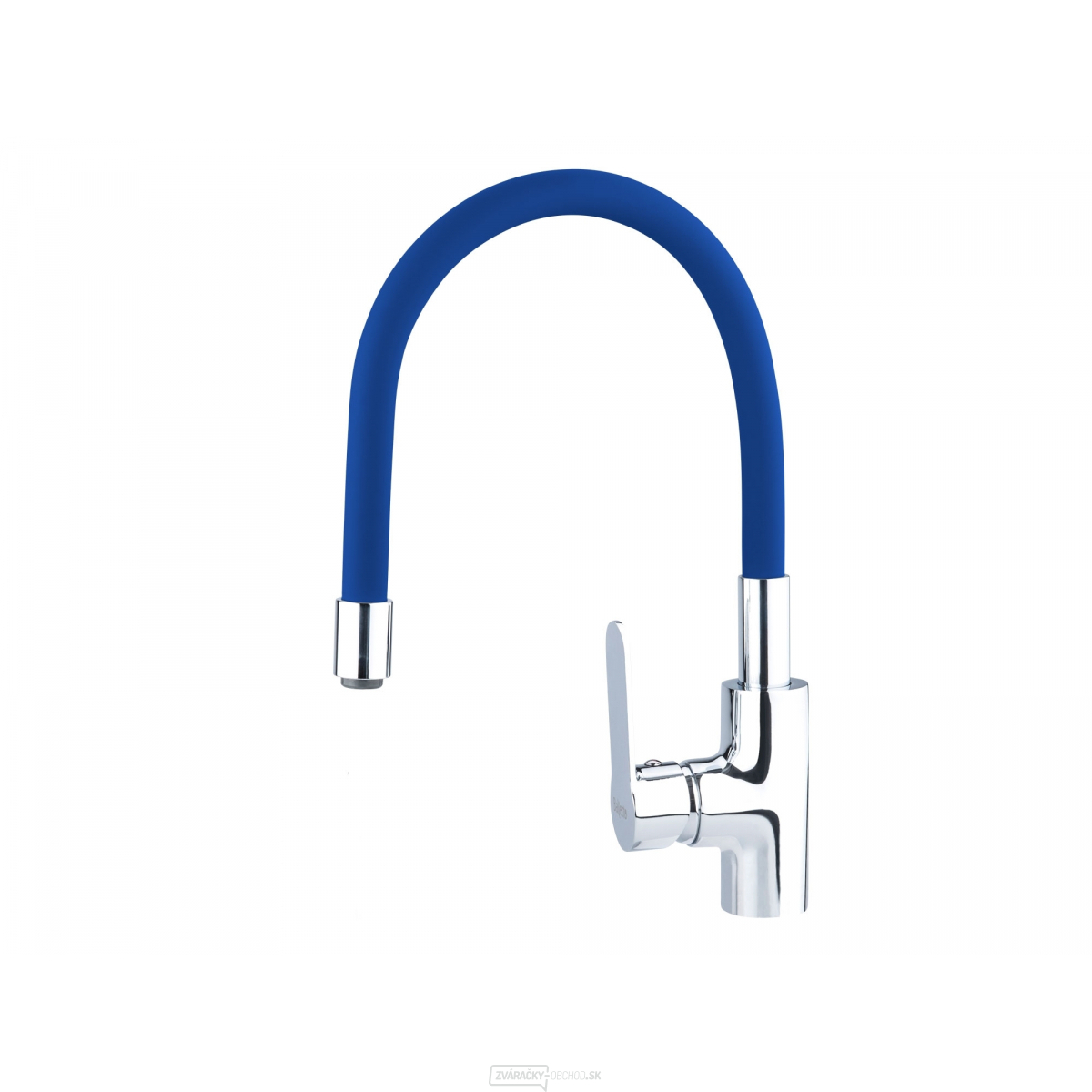 Batéria umývadlová, stojanková s flexibilným ramienkom, 35mm, modrá