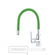 Batéria umývadlová, stojanková s flexibilným ramienkom, 35mm, zelená Batéria umývadlová, stojanková s flexibilným ramienkom, 35mm, zelená gallery main image