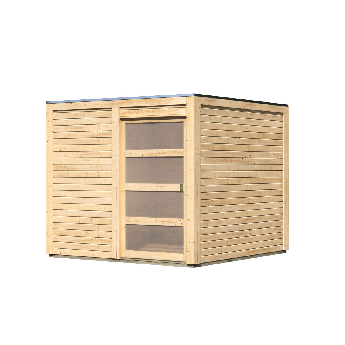 Drevený domček KARIBU QUBIC 1 (79845) natur
