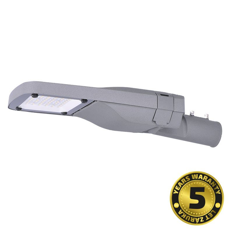 Solight pouličné osvetlenie SMD, 80W, 12000lm, Meanwell, 4000K, 120°, IP65, 85-265V, sivá