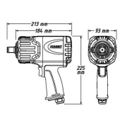 Pneumatický rázový uťahovač HAZET 9013TT Náhľad