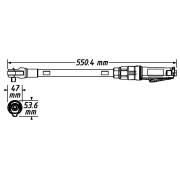 Pneumatická račňa extra dlhá HAZET 9022P-XLG Náhľad