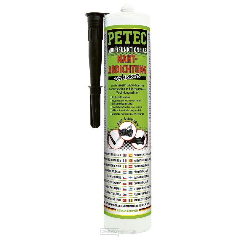 PETEC 94231 Tesniaca hmota na zvary, čierna