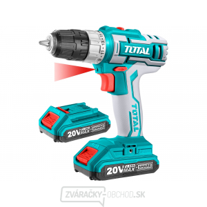 Vŕtací skrutkovač AKU, 20V Li-ion (2x), 2000mAh gallery main image