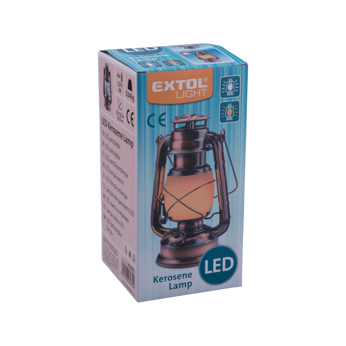 Petrolejka LED, biele svetlo/plameň Náhľad