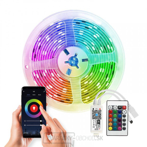 Solight Wifi Smart LED svetelný pás, RGB, 5m, sada s adaptérom a diaľkovým ovládačom gallery main image