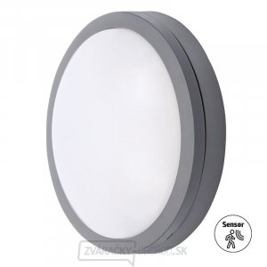 Solight LED vonkajšie osvetlenie so senzorom Siena, šedé, 20W, 1500lm, 4000K, IP54, 23cm gallery main image