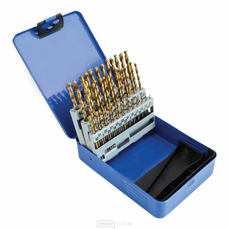 Vrtáky HSS TiN do kovu, 1.0-6.0 mm, súprava 51 ks - SATRA