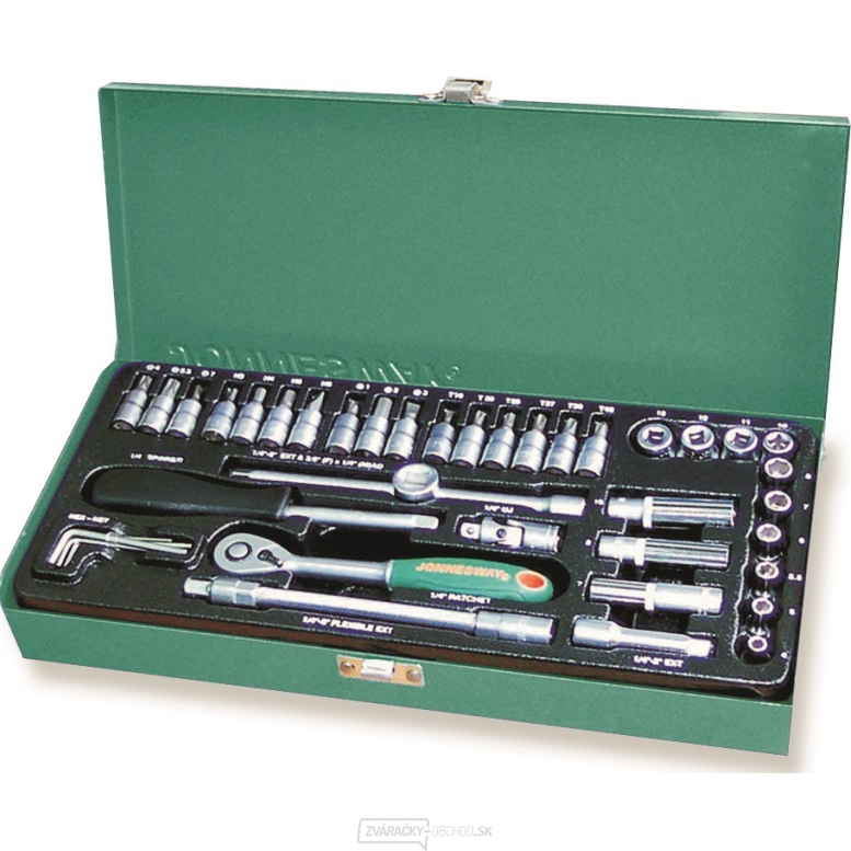 Gola sada JONNESWAY S04H2141S 1/4", zástrčné aj nástrčné hlavice - 41 ks