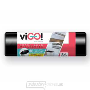 viGO! Vrecia odpadkové LDPE silné 35l/15 ks 50x60cm - čierne gallery main image
