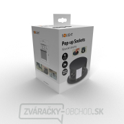 Solight predlžovací prívod, 4 zásuvky, čierny, 1,5m, výsuvný blok zásuviek, kruhový tvar náhled