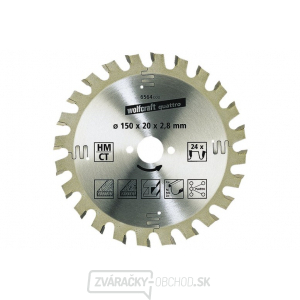 WOLFCRAFT - pílový kotúč 160×20mm Z24 - hrubé rezy WOLFCRAFT - pílový kotúč 160×20mm Z24 - hrubé rezy gallery main image