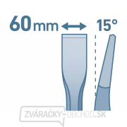 Plochý sekáč SDS PLUS 15°, 250x14 mm, šírka čepele 60 mm Náhľad