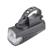 Biele svetlo na bicykel 350lm, nabíjanie cez USB, klaksón, 5W LED náhled