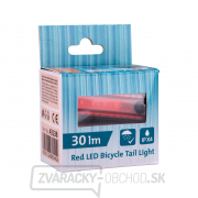 Červené svetlo na bicykli 30lm, nabíjanie cez USB Červené svetlo na bicykli 30lm, nabíjanie cez USB náhled