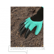 Polyesterové záhradnícke rukavice s latexom a pazúrmi na pravej ruke, veľkosť 8