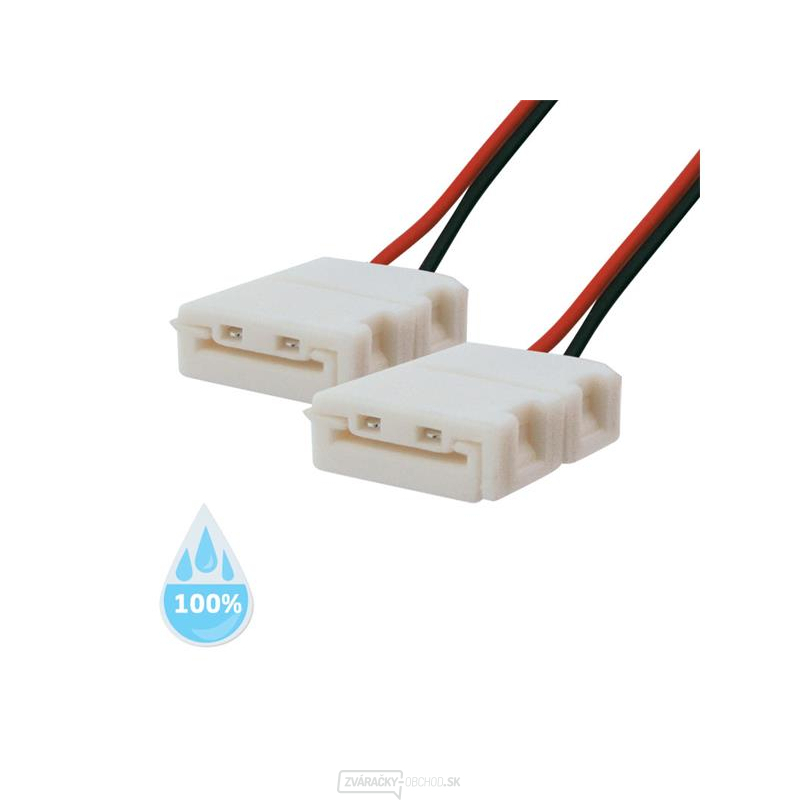 Konektor bez spájkovania pre LED pásky 3528, 2835 30,60LED/m 8mm s vodičom, vodotesný IP68