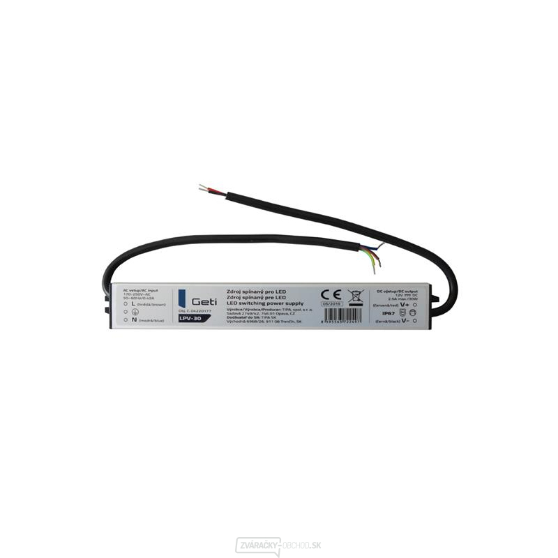 Spínaný napájací zdroj pre LED 12V/ 30W Geti LPV-30